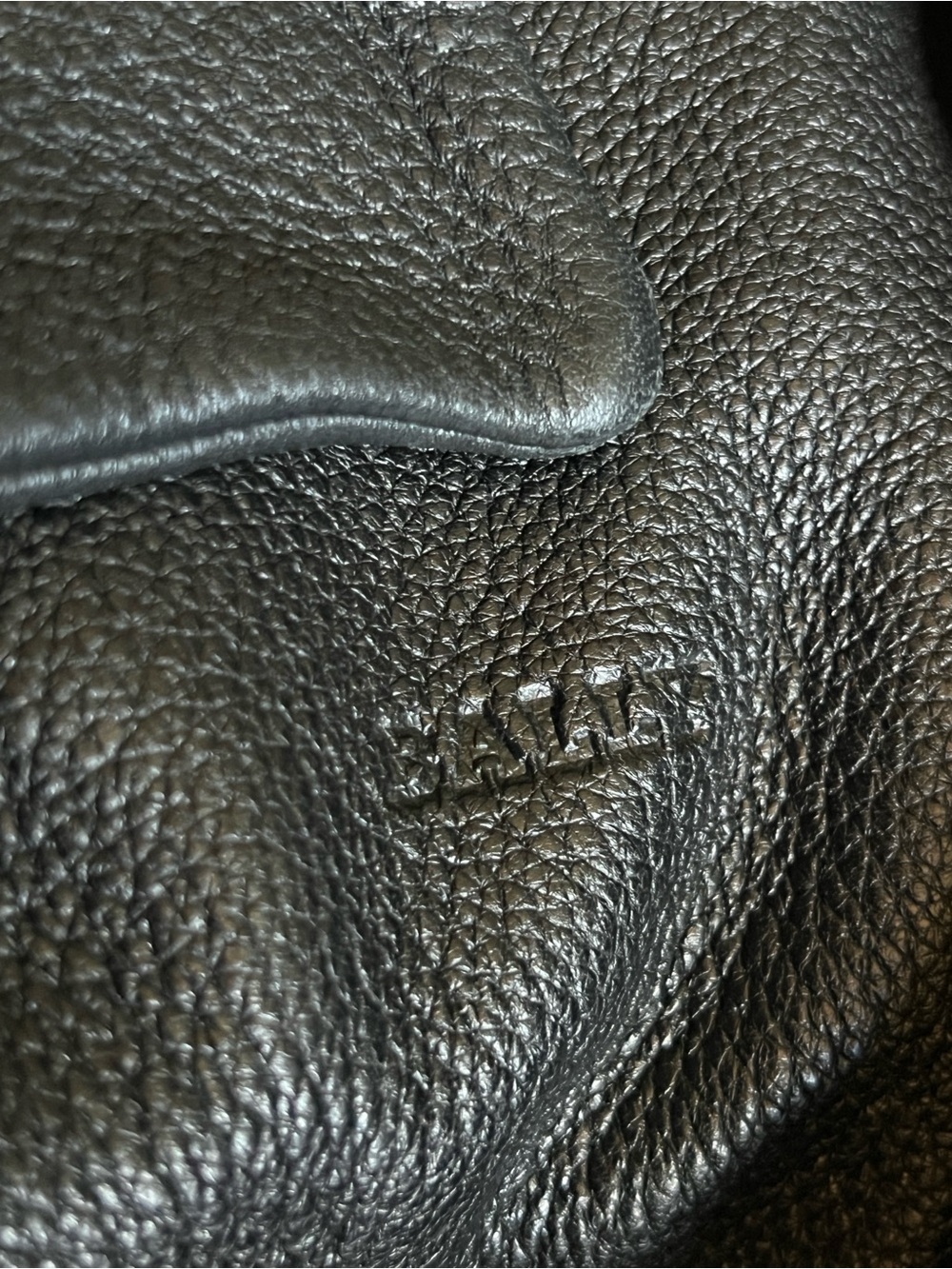 Vintage BALLY Thick Soft Slouchy Black Pebbled Premium Leather Bucket Bag XL - Picture 2 of 16